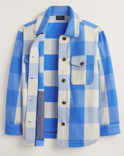 Pendleton WOMEN'S ARCADIA FLANNEL SHIRT JACKET BLUE BUFFALO CHECK New
