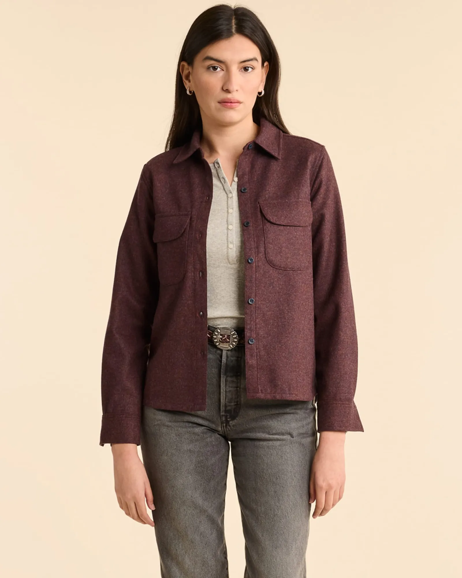 Pendleton WOMEN'S BOARD SHIRT BURGUNDY/NAVY MIX Sale