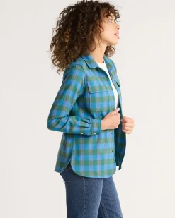Pendleton WOMEN'S BOARD SHIRT BLUE/GREEN CHECK New
