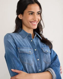 Pendleton WOMEN'S CHAMBRAY GAMBLER SHIRT MISSES Best