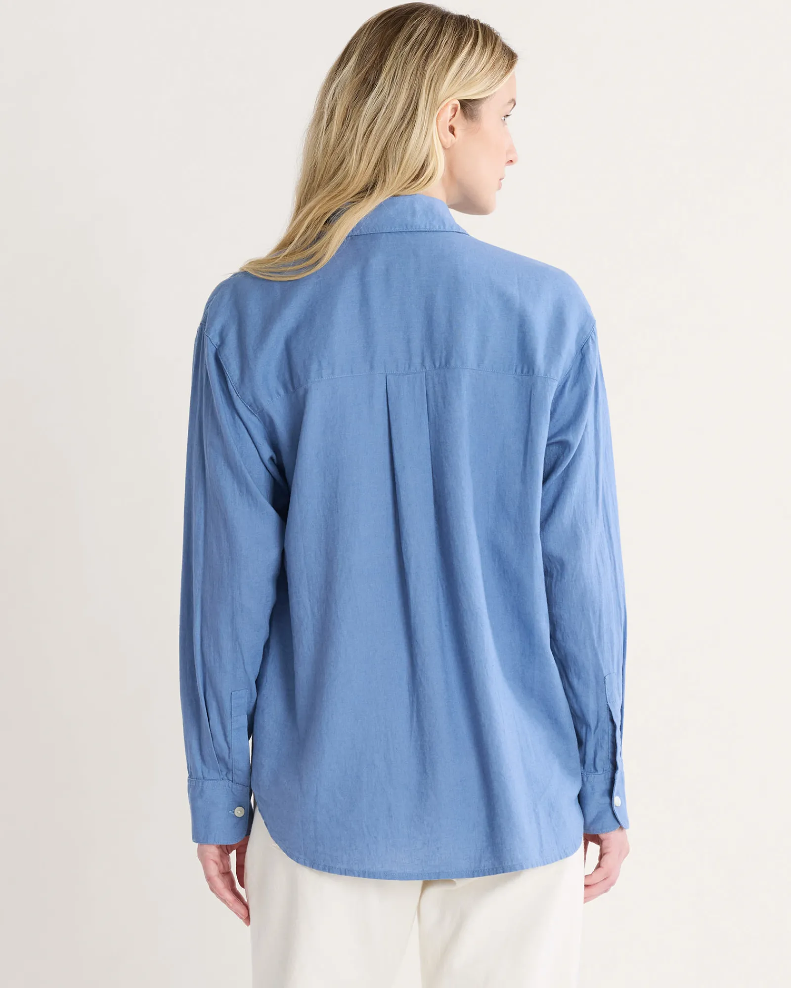 Pendleton WOMEN'S COASTAL LINEN SHIRT DUSTY BLUE Clearance