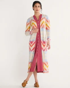 Pendleton WOMEN'S COTTON DUSTER CARDIGAN IVORY MULTI Online
