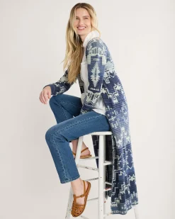 Pendleton WOMEN'S COTTON DUSTER CARDIGAN INDIGO MULTI Online