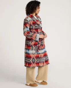 Pendleton WOMEN'S COTTON TERRY VELOUR BATHROBE CANYONLANDS DESERT SKY Discount