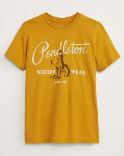 Pendleton WOMEN'S COWGIRL GRAPHIC TEE GOLD Clearance