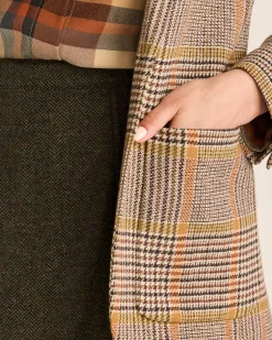 Pendleton WOMEN'S DAVIS GLEN PLAID WOOL BLAZER TAN/BROWN Clearance