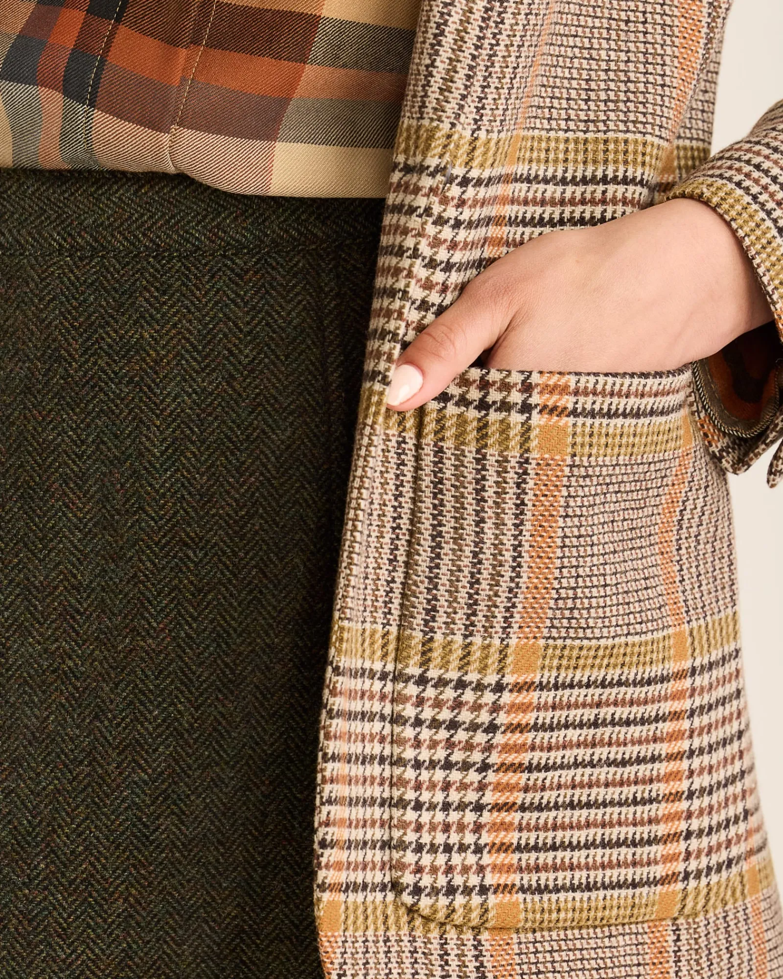 Pendleton WOMEN'S DAVIS GLEN PLAID WOOL BLAZER TAN/BROWN Clearance