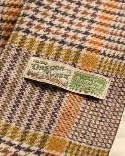 Pendleton WOMEN'S DAVIS GLEN PLAID WOOL BLAZER TAN/BROWN Clearance