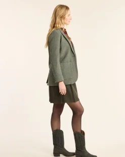 Pendleton WOMEN'S DAVIS HERRINGBONE WOOL BLAZER GREEN/SHALE MIX Online