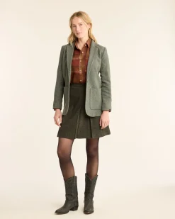 Pendleton WOMEN'S DAVIS HERRINGBONE WOOL BLAZER GREEN/SHALE MIX Online