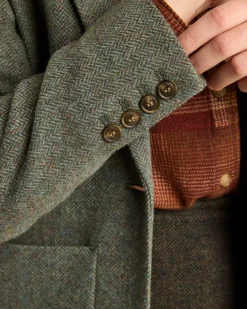 Pendleton WOMEN'S DAVIS HERRINGBONE WOOL BLAZER GREEN/SHALE MIX Online