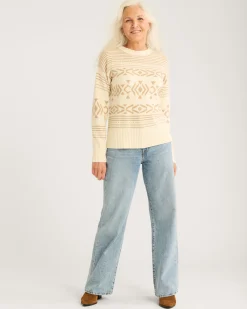 Pendleton WOMEN'S DISCOVERY ALPACA/MERINO SWEATER IVORY MULTI Hot