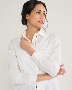 Pendleton WOMEN'S EVERLY POPLIN SHIRT WHITE New