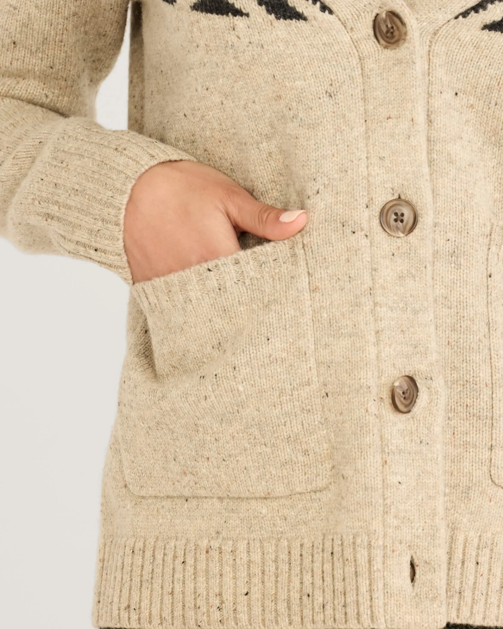 Pendleton WOMEN'S FAIR ISLE MERINO CARDIGAN OATMEAL MULTI New