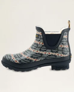 Pendleton WOMEN'S FAUX FUR CHELSEA RAIN BOOTS NAVY HARDING New
