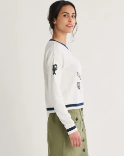 Pendleton WOMEN'S GRAPHIC FRENCH TERRY CREWNECK ANTIQUE WHITE Fashion