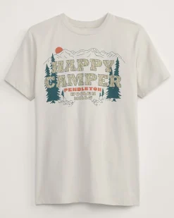 Pendleton WOMEN'S HAPPY CAMPER GRAPHIC TEE BONE Hot