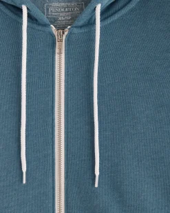 Pendleton WOMEN'S HARDING GRAPHIC ZIP HOODIE DEEP TEAL HEATHER New