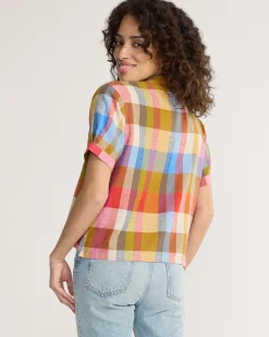 Pendleton WOMEN'S HARLOW LINEN SHIRT PLAID MULTI Best