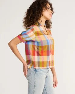 Pendleton WOMEN'S HARLOW LINEN SHIRT PLAID MULTI Best