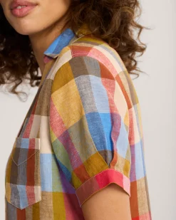 Pendleton WOMEN'S HARLOW LINEN SHIRT PLAID MULTI Best