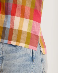 Pendleton WOMEN'S HARLOW LINEN SHIRT PLAID MULTI Best