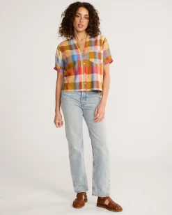 Pendleton WOMEN'S HARLOW LINEN SHIRT PLAID MULTI Best