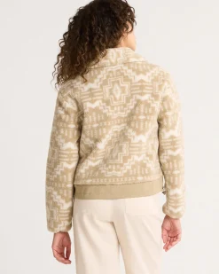 Pendleton WOMEN'S HEATHER ZIP-FRONT FLEECE JACKET TAN HARDING STAR Fashion