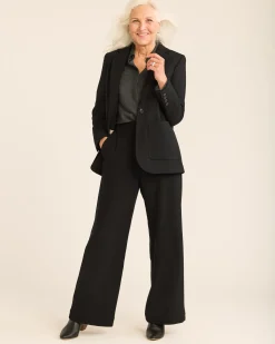 Pendleton WOMEN'S HERRINGBONE WOOL TROUSERS BLACK Best
