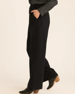 Pendleton WOMEN'S HERRINGBONE WOOL TROUSERS BLACK Best