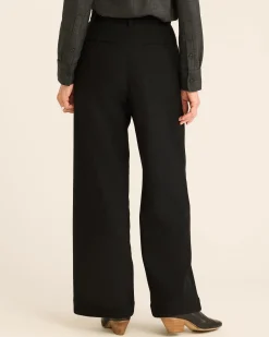 Pendleton WOMEN'S HERRINGBONE WOOL TROUSERS BLACK Best
