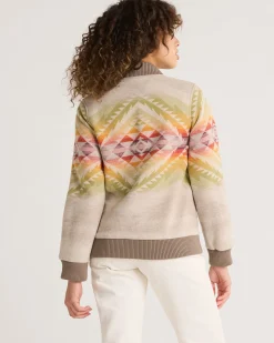 Pendleton WOMEN'S HOYT WOOL BOMBER TAN MULTI CASCADIA Discount