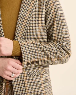 Pendleton WOMEN'S HUDSON LONG WOOL COAT TAN/BROWN CHECK Outlet
