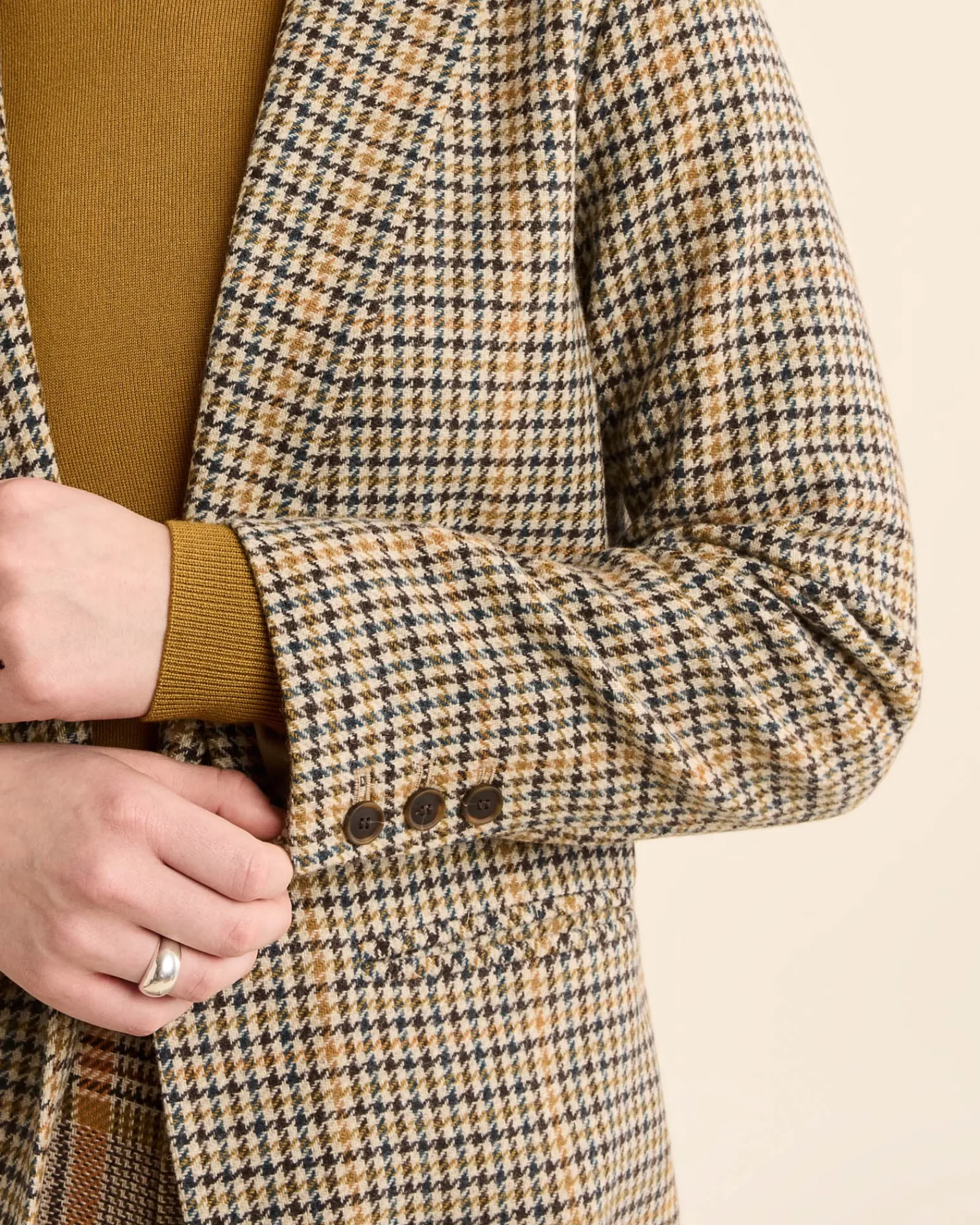 Pendleton WOMEN'S HUDSON LONG WOOL COAT TAN/BROWN CHECK Outlet