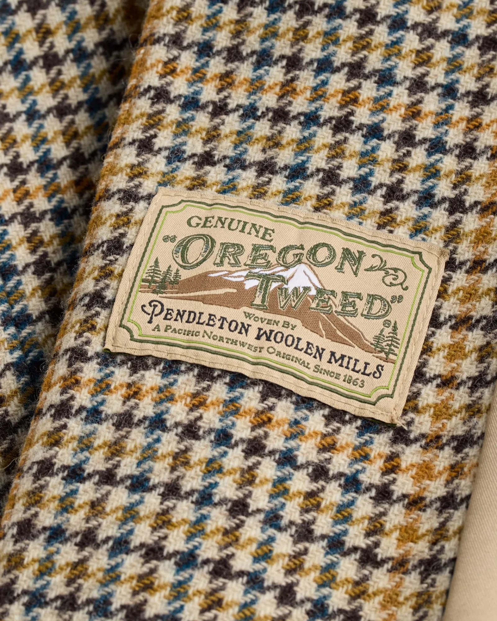 Pendleton WOMEN'S HUDSON LONG WOOL COAT TAN/BROWN CHECK Outlet
