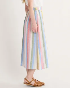 Pendleton WOMEN'S LINEN WRAP SKIRT MULTI STRIPE Best