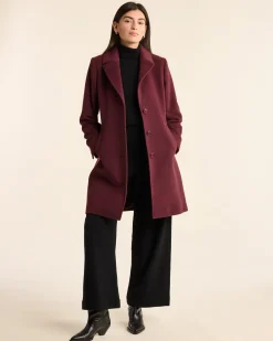 Pendleton WOMEN'S LOMBARD WOOL WALKER COAT MERLOT New