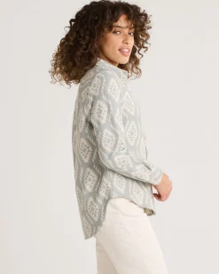 Pendleton WOMEN'S LONG BEACH DOUBLESOFT SHIRT MISTY BLUE Clearance