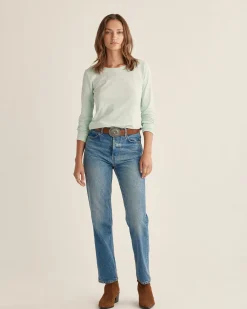 Pendleton WOMEN'S LONG-SLEEVE COTTON SLUB TEE MISSES Fashion