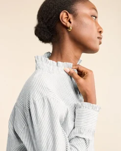 Pendleton WOMEN'S LONG-SLEEVE ELOISE SHIRT VINTAGE INDIGO/WHITE Hot