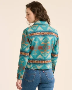 Pendleton WOMEN'S LOWELL WOOL JACKET TURQUOISE NEHALEM Outlet