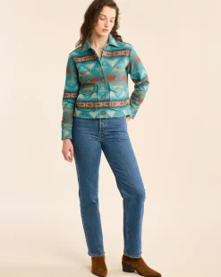 Pendleton WOMEN'S LOWELL WOOL JACKET TURQUOISE NEHALEM Outlet