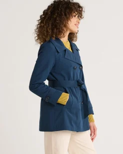 Pendleton WOMEN'S MARLENE CLASSIC SHORT TRENCH COAT BLUE CLOUD Clearance