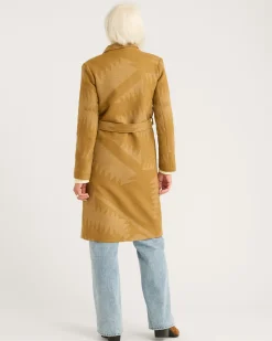 Pendleton WOMEN'S MIRROR LAKE WOOL TRENCH COAT TAN Sale