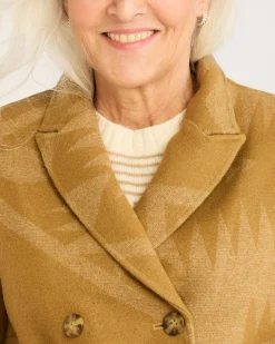 Pendleton WOMEN'S MIRROR LAKE WOOL TRENCH COAT TAN Sale
