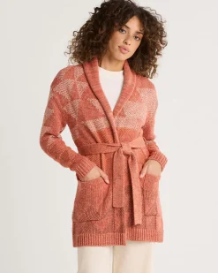 Pendleton WOMEN'S MONTEREY BELTED COTTON CARDIGAN RUST SUNSET Sale