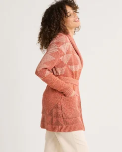Pendleton WOMEN'S MONTEREY BELTED COTTON CARDIGAN RUST SUNSET Sale