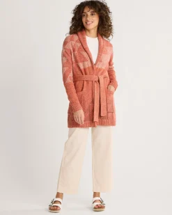Pendleton WOMEN'S MONTEREY BELTED COTTON CARDIGAN RUST SUNSET Sale