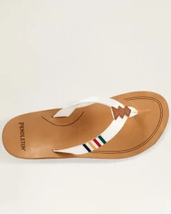 Pendleton WOMEN'S NATIONAL PARK FLIP FLOPS GLACIER PARK WHITE Outlet
