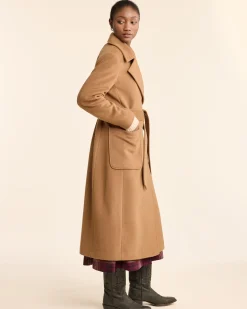 Pendleton WOMEN'S NOB HILL WOOL WRAP COAT CAMEL New